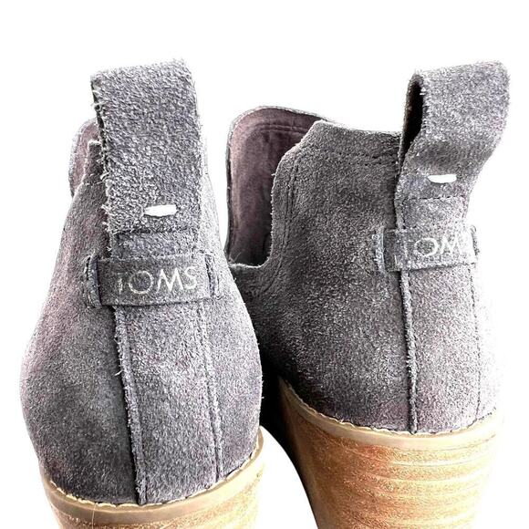 TOMS Kallie Wedge Bootie in Gray Women's Size 7.5 - Picture 9 of 11